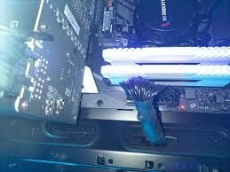 What can cause an orange blinking light on a gaming PC motherboard?