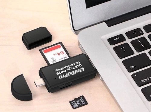 Can we connect an SD card to a PC using an adapter or reader?